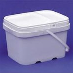 1.3 gal P/P Ez Stor Pail, Rectangular, 1651,Clarified P/P with Plastic Handle