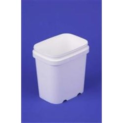 1 gal HDPE Ez Stor Pail, Rectangular, ,No Hole for Handle No Handle