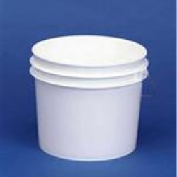 5 ltr HDPE Pail, Round, 204,Nestable with Plastic Handle