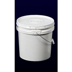 2 gal HDPE Pail, 65 mil Round, Metal Handle and Plastic Grip