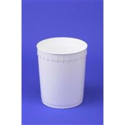 3 gal LDPE Light Weight Open Head Pail, Round, ,No Hole for Handle No Handle