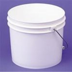 2.9 gal HDPE Open Head Pail, Round, ,Nestable With METAL HANDLE
