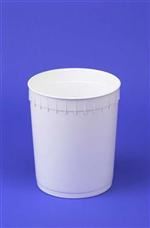 12 qt HDPE Pail, Round, ,Nestable No Handle