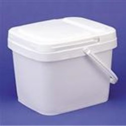 3 gal P/P Ez Stor Pail, Rectangular, 2499,Clarified P/P with Plastic Handle