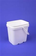 2 gal P/P Ez Stor, Rectangular, 1651,Clarified P/P with Plastic Handle