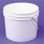 3.2 gal HDPE Regrind Pail, Round, 272,Nestable With METAL HANDLE