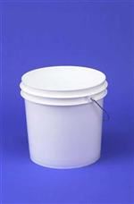 4.25 gal HDPE Pail, 90 mil Round, With METAL HANDLE