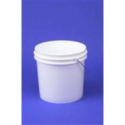 4.25 gal HDPE Pail, 90 mil Round, With METAL HANDLE 