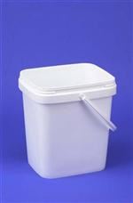 4.25 gal HDPE Ez Stor, Rectangular, ,Nestable w/plastic handle