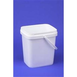 4.25 gal HDPE Ez Stor, Rectangular, ,Nestable w/plastic handle