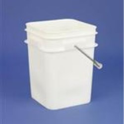 4 gal P/P Pail, Square, 2113,Freezer Grade With METAL HANDLE