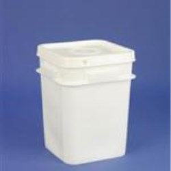 4 gal HDPE Pail, 80 mil Square, ,No Handle