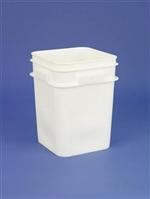 4 gal HDPE Pail, Square, 2113,No Handle