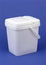 4 gal LDPE Ez Stor Pail, Rectangular, 2499,Nestable with Plastic Handle