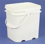4 gal P/P Ez Stor Pail, Rectangular, ,Nestable with Plastic Handle 