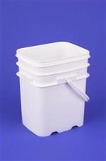 20 ltr HDPE Ez Stor, Rectangular, ,Nestable with Plastic Handle "Breakaway"