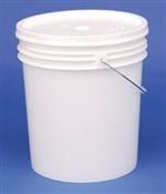 7.4 gal HDPE Pail, Round, ,Nestable With METAL HANDLE