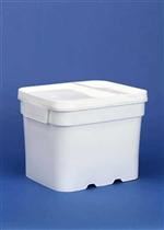 8 gal HDPE Ez Stor Pail, Rectangular, 4944,No Hole for Handle No Handle