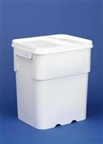 13 gal HDPE Ez Stor Pail, Rectangular, ,No Hole for Handle No Handle