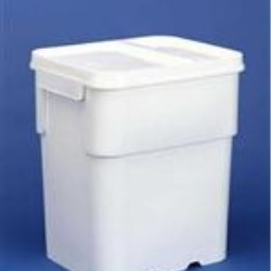 13 gal HDPE Ez Stor Pail, Rectangular, ,No Hole for Handle No Handle 