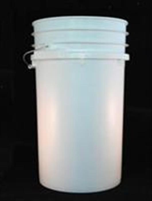 7 gal HDPE Pail, 100 mil Round, Metal Handle and Plastic Grip 