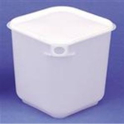 4 ltr HDPE Pail, Square, ,No Hole for Handle No Handle