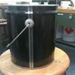 2 gal Steel Pail, 28 Gauge Round, 8,Tapered Ri Liner Metal Handle and Plastic Grip