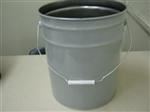 5 gal Steel Open Head Pail, Round, Metal Handle and Plastic Grip
