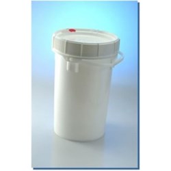 6.5 Gal HDPE Pail, Round, ,Screw Finish With Handle 