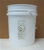5 gal HDPE Pail, 90 mil Round, Metal Handle and Plastic Grip 