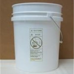 5 gal HDPE Pail, 90 mil Round, Metal Handle and Plastic Grip 