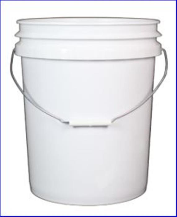 5 Gal HDPE Pail, Round, ,Child Warning Label