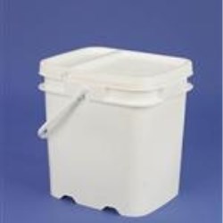4 gal HDPE Ez Stor Pail, 80 mil Oblong, with Plastic Handle 