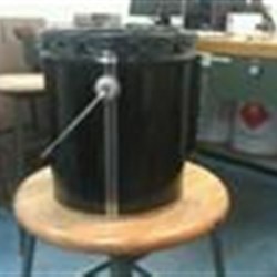 2.5 gal Metal Pail, 26 Gauge Round, ,Unlined Metal Handle and Plastic Gp 