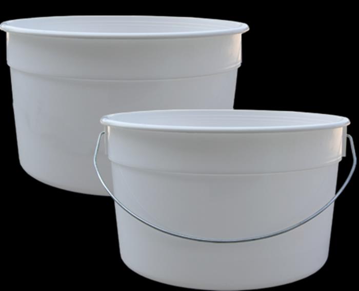 128 oz HDPE Tub, Round, ,Nestable