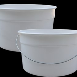 128 oz HDPE Tub, Round, ,Nestable
