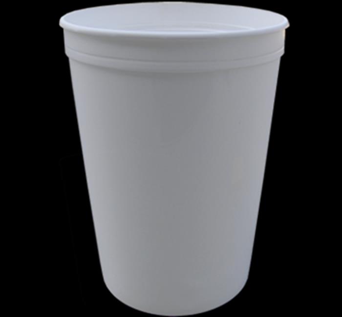 40 oz HDPE Tub, Round, ,Nestable