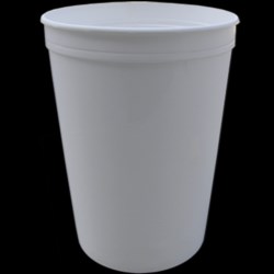 40 oz HDPE Tub, Round, ,Nestable