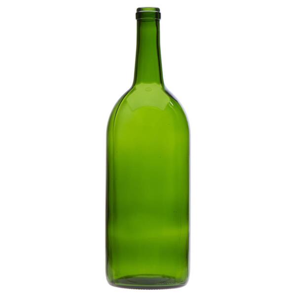 1.5 ltr Claret, Champagne Green, Cork Finish Flat Bottom, 9524