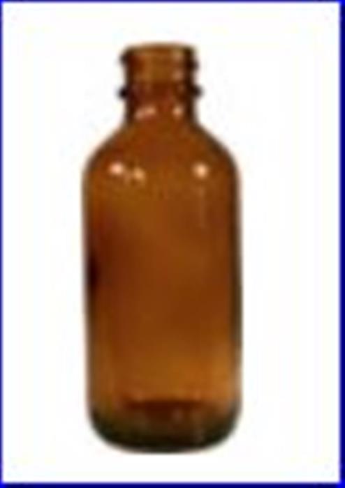 1 oz Glass Boston Round, Round, Amber, 20-410