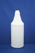 32 oz HDPE Carafe/Decanter, Round, 28-450, Ribbed/Fluted Label Indent