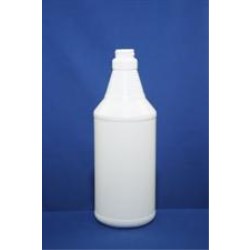 32 oz HDPE Carafe/Decanter, Round, 28-450, Ribbed/Fluted Label Indent