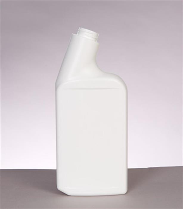 500 ml HDPE Asymmetrical Oblong, 24Child Resistant, Offset Neck