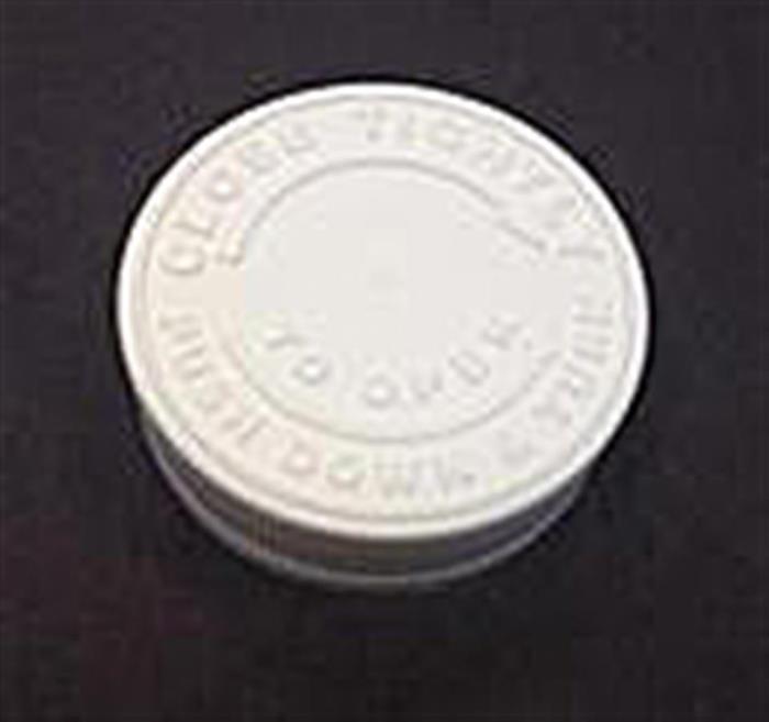 45mm, P/P Push and Turn Closure, CRC, .020 Lined Pulp & LP-M HS Printed in Blue Ink, Saf-Cap III