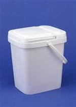 4 gal HDPE Ez Stor, Rectangular, 2499,Nestable with Plastic Handle "Right Now"
