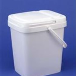 4 gal HDPE Ez Stor, Rectangular, 2499,Nestable with Plastic Handle Right Now