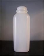 16 oz HDPE Straight Sided, Square, 38-400, Label Indent ,