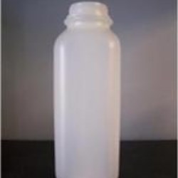 16 oz HDPE Straight Sided, Square, 38-400, Label Indent ,