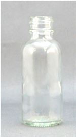 1 oz Glass Boston Round, Round, Flint, 20-400