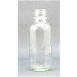 1 oz Glass Boston Round, Round, Flint, 20-400